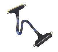 Cable de extensión flexible PCIE5.0 X16 para dispositivos PCIe de tarjeta gráfica con cable de placa plateada, 1 pieza de cable de extensión GPU de moldeo por inyección