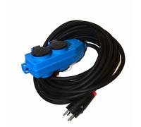 Cable de extensión H07RN-F 3x2,5 mm² (3g2,5) con Bloque de 4 toma Schuko