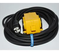 Cable de extensión H07RN-F 3x2,5 mm² (3g2,5) con Bloque de 4 toma Schuko