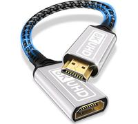 Cable de extensión HDMI,0.2M 10K 8K@60HZ 4K@120HZ/144HZ Cable de extensión HDMI 2.1 macho a hembra 48Gbps Ultra Alta Velocidad UHD eARC HDCP 2.3 Dynamic HDR10+ Compatible con TV Stick,HDTV,PS5 PS4