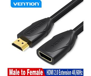 Cable de extensión HDMI 2.0 de Vention, 4K/60 Hz, cable HDMI 2.0 2.1 macho a hembra para HDTV, Nintendo Switch, PS4/3, adaptador extensor HDMI. HDMI 2.0 Extension