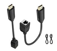 Cable de extensión HDMI macho a RJ45 hembra, distancia del receptor del transmisor de 60 m, extensor HDMI sobre repetidor HDMI Cat5e/6