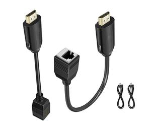 Cable de extensión HDMI macho a RJ45 hembra, distancia del receptor del transmisor de 60 m, extensor HDMI sobre repetidor HDMI Cat5e/6