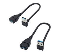 Cable de extensión Macho a Hembra, 2 Unidades USB 3.0 A-Macho a A-Hembra, 20 cm