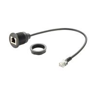 Cable de extensión macho a hembra RJ12 6P6C Cable de mamparo pasante empotrado de montaje en panel empotrado