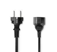 Cable de extensión NEDIS CEGL10200BK50 5 m negro CEE7/7 macho-hembra PVC