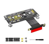 Cable de extensión NVME a PCIE 4 de 5 cm PCIExpress3.0 4 a M convertidores elevadores con ventilador de refrigeración LED NVMe SSDs adaptador