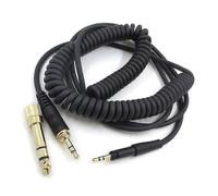 Cable de extensión para auriculares Sennheiser HD6 MIX/HD8 DJ reforzado con resorte de 6,35 mm