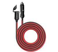 Cable de extensión para cigarrillos de coche de 6 m, 12 V y 24 V, cable de extensión de enchufe a enchufe con tapa a prueba de polvo de 15 A