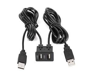 Cable de Extensión para Montaje en Automóvil de 1,5 M, KIMISS Cable de Extensión USB para Automóvil Adaptador de Cable para Tablero Cable de Descarga para Montaje en Automóvil de