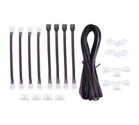 Cable de extensión para tira LED RGB de 4 pines y 5 m, kits de conectores para tiras LED