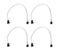 Cable de extensión para ventilador PWM, cable de cobre plateado, ignífugo, resistente al envejecimiento, enchufe chapado en oro, compatibilidad