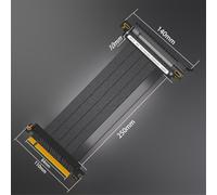Cable de ExtensióN PCIE 4.0 16X Elevador GPU Alta Velocidad con Puerto PCI Express para 25 cm 180 Grados