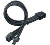 Silverstone SST-PP07E-PCIB - Cable Extensor enfundado 25cm 8pines a PCI-E 6+2 Pines, Negro