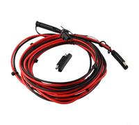 Cable de extensión SAE 12AWG con funda de PVC y adaptador de polaridad inversa, compatible con cargadores de batería, paneles solares, caravanas y motores de arrastre (5 metros)