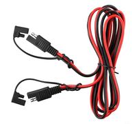 Cable de extensión SAE 14AWG 2M para energía solar para batería para cargador, arnés de cables de desconexión rápida con adaptador de polaridad y protector