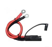 Cable de extensión SAE a junta tórica de 10 AWG de 30 cm, alambre de cobre chapado en estaño rojo negro para cargador de goteo motocicleta para caravana camping