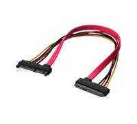 Cable de extensión SATA de 22 pines macho a hembra, 3 III a 7 15, combinación de alimentación de datos(50cm)