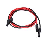 Cable de extensión Solar Cable fotovoltaico, Cable de extensión de Panel Solar, Cable de generación de energía Solar PPO con terminales de latón, Cable de conexión Solar de 6 mm² (1. Jum)