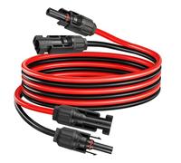 Cable de extensión solar MC4 compatible con 1,8 m, 10 AWG, cable PV de cobre estañado con conector macho y hembra, revestimiento de PVC hasta 105 °C, para autocaravana, barco e isla