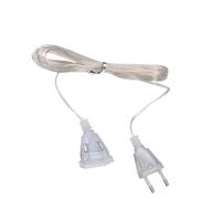 Cable de extensión transparente, cable de extensión fino | Cable de alimentación invisible de 2 clavijas de 10 pies - Extensor de cable eléctrico ligero de 220V, cable de extensión de alambre fino par