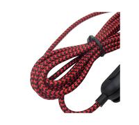 Cable de ExtensióN Trenzado de Repuesto para Auriculares G433 G233 G Pro X Gaming con Clip de Control de Volumen