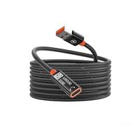 Cable de extensión USB 1 5m, alta velocidad 6A transferencia de datos para varios dispositivos, incluyendo ordenadores y cámaras (negro)