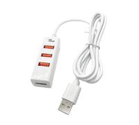 Cable de extensión USB 2.0 con 4 puertos de carga para escuelas, aeropuertos, espacios públicos, centros de carga USB multipuerto