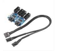 Cable de extensión USB 2.0 de 9 pines para placa base de 9 pines a 9 pines duales con chip Su