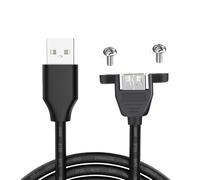 Cable de extensión USB 2.0 de montaje en panel, adaptador macho a hembra con bloqueo de tornillo
