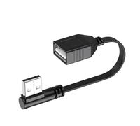 Cable de extensión USB 2.0 en ángulo recto macho a hembra, cable extensor conector para impresora, accesorios de cámara, USB macho a hembra