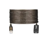 Cable de extensión USB 2.0 - Ewent - 20 metros - Negro - Universal - 480 Mbps