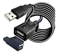 Cable de extensión USB 2.0 largo de 50 pies con concentrador, USB macho a hembra, cable de extensión de transferencia de datos, cable USB, conector USB para unidad flash USB/disco duro