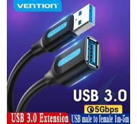Vention Cable alargador USB CBIBJ – USB 2.0 macho a hembra 480 Mbps 5 m Negro