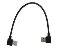 Cable de extensión USB 3.0 con doble ángulo para carga y transferencia de datos, sincronización de datos de alta velocidad, cable de extensión