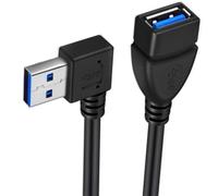 Cable de extensión USB 3.0 en ángulo de 90 grados, cable USB 3, adaptador USB, cable extensor para conexión flexible y estable, transferencia de datos de velocidad de 20 cm
