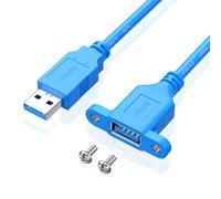 Cable de extensión USB 3.0 macho y hembra con bloqueo de rosca para mejorar la estabilidad de los dispositivos de carga del lector de tarjetas
