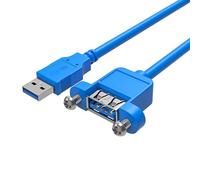 Cable de extensión USB 3.0 macho y hembra con bloqueo de rosca para mejorar la estabilidad de los dispositivos de carga del lector de tarjetas
