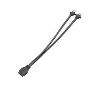 Cable de Extensión USB 3.0 para Placa Base, Cable Frontal de 19 Pines A Dos Puertos A Hembra, Cable de Datos, Cable de Extensión USB Blindado.
