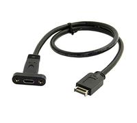 Cable de extensión USB 3.1 de panel frontal a USB-C tipo C hembra de 40cm con tornillo de montaje en panel, UC-037-052-060-LIST. Encabezado USB 3.1 a hembra tipo C.