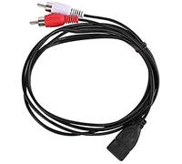 Cable de extensión USB A hembra a 2 RCA macho adaptador de audio de vídeo de 1,5 m/5 ftDurabilidad