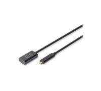 Cable de extensión USB activo - DIGITUS - USB-C hembra a USB-C macho - 5 m - 10 Gbit/s - Plug & Play
