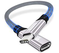 Cable de extensión USB C,20 Gbps/240W/5K@60Hz Extensor USB C 3.2 de 0,2M,4K@144Hz Cable de extensión de video tipo CMacho@hembra Compatible con iPhone 16/Plus/Pro/ProMax/iPhone 15/MacBook Pro/iPadPro