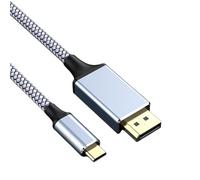 Cable de extensión USB C a DisplayPort 1.4 compatible con cable de transmisión unidireccional de 8K a 60 Hz para computadora, computadora de escritorio, computadora portátil, adaptador de de datos