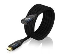 Cable de extensión USB C a USB C de 20 Gbps, extensor USB C 3.2 de nailon tipo C macho a hembra, cable de extensión de transferencia de datos 4K a 60 Hz, monitor de video de 240 W PD carga rápida para