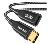 Cable de extensión USB C corto de 1 pie, transferencia de datos de 40 Gbps, 8K a 60 Hz, cable de extensión USB C 3.2, carga rápida PD de 240 W para cable de extensión Thunderbolt iPad Pro, Dell