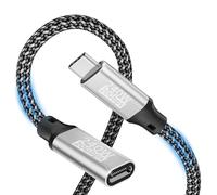 Cable de extensión USB C de 1.5m,5K@60Hz/240W/20Gbps Extensor USB C 3.2,4K@144Hz Cable de extensión video tipo C macho to hembra Compatible con iPhone 17/16/15/MacBook Pro/iPad Pro/Galaxy S24/Laptop