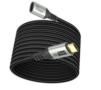 Cable de extensión USB C de 10 pies de largo, USB 3.2 Gen 2 extensor macho a hembra, cable de datos de 10 Gbps, video 4K, carga de 100 W para VR, MacBook Air/Pro, iPad, Mag-Safe, monitor portátil