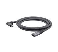 Cable de Extensión USB-C de 100W - Datos de 20Gbps y Video 4K - Diseño en Ángulo Recto 1.5m