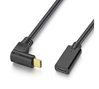 Cable de extensión USB-C de 20 cm USB-C tipo C macho a hembra USB 3.1 Extensor de cable corto para Nintendo Switch, Macbook y más, negro (arriba/abajo)
